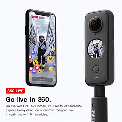 Avis Universal Caméra d'action One X2 360 5,7K VR Vidéo 10 m imperméable 360 One X2 Pocket Panoramic Underwater Casque Pro Sport Cam | Caméra d'activités sportives