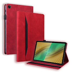 Etui en PU style commercial avec support, rouge pour votre Realme Pad