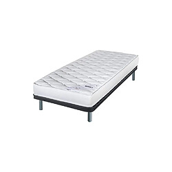 Ebac Matelas + sommier 90x190 Marly - Soutien ferme - Sommier démonté - Made in France 