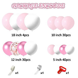 Euro Mega 104 PCS Rose Ballons Arc Guirlande Kit Blanc Métallique Rose Or Rose Décoration Fête Mariage Anniversaire