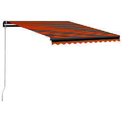 vidaXL Auvent manuel rétractable avec LED 300x250 cm Orange et marron