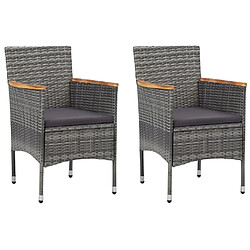 Maison Chic Ensemble de salle à manger de jardin 5 pcs,Table et chaises d'extérieur Gris -GKD287507 pas cher