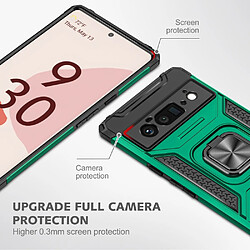 Coque en TPU anti-chocs avec béquille à anneau magnétique, vert noirâtre pour votre Google Pixel 6 Pro