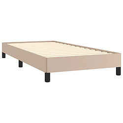 Avis vidaXL Cadre de lit sans matelas cappuccino 90x200 cm similicuir