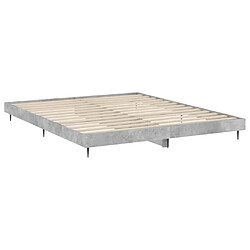 Maison Chic Lit adulte - Lit simple Cadre de lit,Structure du lit Contemporain gris béton 120x200 cm bois d'ingénierie -MN70426 pas cher