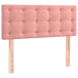 vidaXL Tête de lit Rose 100x5x78/88 cm Velours