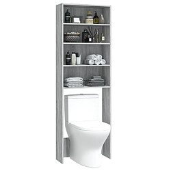 Acheter Maison Chic Meuble rangement de salle de bain | Meuble pour machine à laver | Armoire murale de bain Sonoma gris 64x24x190 cm -GKD98452