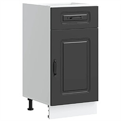 vidaXL Armoire de cuisine Kalmar noir bois d'ingénierie