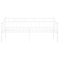 Avis vidaXL Cadre de canapé-lit sans matelas blanc métal 90x200 cm