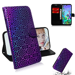 Wewoo Housse Coque Pour Google Pixel 3A XL couleur unie boucle colorée magnétique horizontale étui en cuir PU avec support et fentes cartes et portefeuille et lanière violet