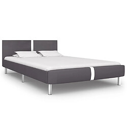 vidaXL Cadre de lit sans matelas gris similicuir 140x200 cm 