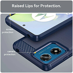 Avis Htdmobiles Coque pour Motorola Moto G04 / G24 - housse etui silicone gel carbone + verre trempe - BLEU FONCE