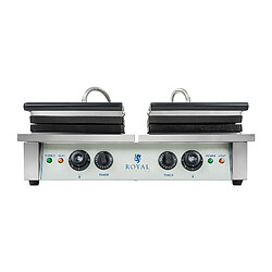 Helloshop26 Gaufrier double carré professionnel Téflon rond puissance 2 x 2 000 watts 3614063