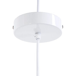 Beliani Lampe suspension ALBANO Métal Blanc pas cher