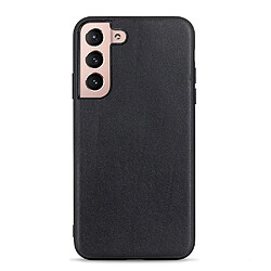 Coque en cuir véritable noir pour votre Samsung Galaxy S22