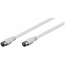 Wentronic BQF 250 SAT Câble de connexion (connecteur Quick F vers connecteur Quick F) 2,5 m Blanc (Import Allemagne)