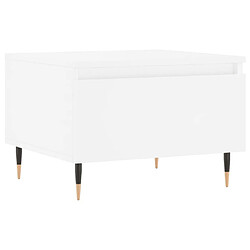 Maison Chic Lot de 2 Tables basses,Table Console pour salon blanc 50x46x35 cm bois d'ingénierie -MN36989 pas cher