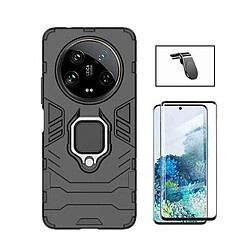 NIS Kit Film Verre Trempé Incurvé + Couverture + Support Voiture L Xiaomi 14 Ultra - Noir