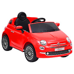 vidaXL Voiture électrique pour enfants Fiat 500 Rouge