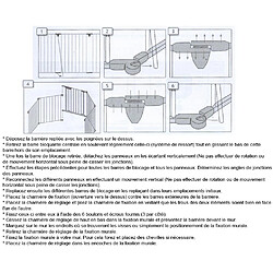 Bcelec B101201 Barrière de sécurité grille de protection pour enfants pour cheminée et escaliers longeur totale 3 mètres