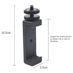 Wewoo Perche GoPro STARTRC 1/4 pouce vis trou double support de pince téléphone froid-sabot pour Insta360 ONE / ONE X / EVOiPhoneGalaxyHTCSony et autres smartphones Noir pas cher