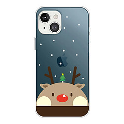 Coque en TPU antichoc, motif de Noël, antichute pour votre iPhone 14 Plus - Cerf potelé