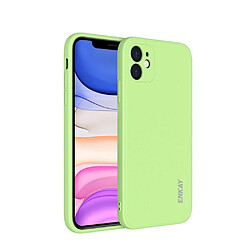 Coque en silicone trou précis de bord droit vert clair pour votre Apple iPhone 11