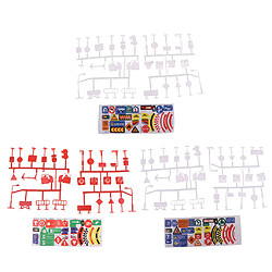 Avis 28 pcs / pack panneaux de signalisation en plastique panneau de signalisation miniatures enfants jouet éducatif un