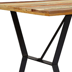 Avis vidaXL Table à manger 140x80x76 cm Bois de récupération massif