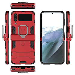 Htdmobiles Coque pour Samsung Galaxy Z Flip 4 5G - housse etui rigide anti choc - ROUGE