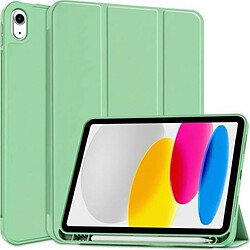 Tech-Protect SC Pen Étui à rabat avec support magnétique Compatible avec Apple iPad 10 2022 Vert Matcha