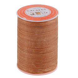 Fil de cire rond de polyester de 0.35mm cousant la couture bricolage d'artisanat brun clair