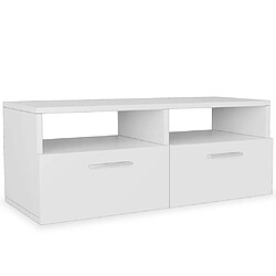 Maison Chic Meubles TV Bois d’ingénierie 95x35x36 cm Blanc -MN16393