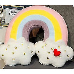 Universal Coussin jouet arc-en-ciel de 40 cm adorable créatif météo lancer coussin coussin enfant | peluche coussin