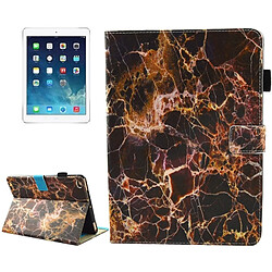 Wewoo Housse Étui noir et or pour iPad 9.7 pouces 2017 / Air / Air 2 Universel Marbre Motif Horizontal Flip En Cuir de Protection avec Holder & Card Slots & Sommeil