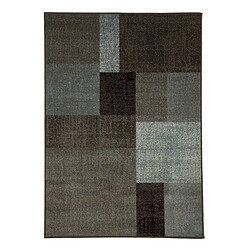 Thedecofactory CASA PATCH - Tapis toucher laineux carrés bleu 120x170