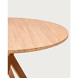 UNIQKA Shiraz - Table repas ronde en teck massif D110 cm 4/6 pers. pas cher