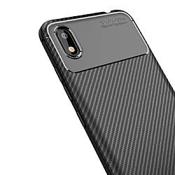 Wewoo Coque Souple Pour LG K20 ?2019 Case Housse TPU antichoc en texture de fibre de carbone de la série Beetle Bleu