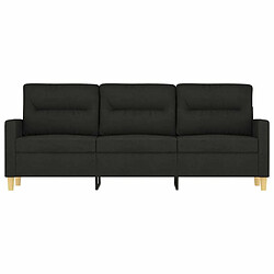 Avis Maison Chic Canapé à 3 places,Canapé droit,Sofa de Salon,Banquette Noir 180 cm Tissu -GKD433024