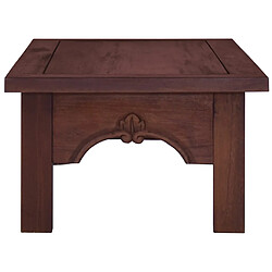 Acheter ComfortXL Table Basse Marron Classique 100x50x30 Cm Bois D'acajou Massif