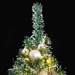 vidaXL Sapin de Noël artificiel 300 LED&boules&neige floquée 180 cm