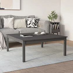 Acheter ComfortXL Table Basse Gris 100x100x40 Cm Bois Massif De Pin