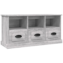 vidaXL Meuble TV sonoma gris 100x35x50 cm bois d'ingénierie