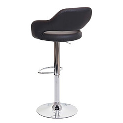 Acheter Mendler Tabouret de bar HWC-F16, tabouret pivotant, avec dossier simili cuir ~ brun-noir