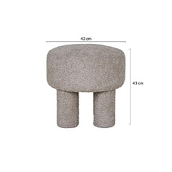 Lisa Design Minna - pouf - en tissu bouclette pas cher