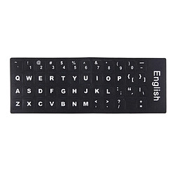 Wewoo Clavier noir pour Ordinateur Portable Film Couverture Indépendant Paste Anglais Autocollants