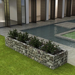 Maison Chic Jardinière,Lit surélevé - Bac à fleurs - pot de fleur à gabion Acier 360x90x50 cm -GKD97970