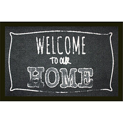 Tapis anti-poussière en polyamide motif Welcome To Our Home - Dim : 40 x 60 cm- PEGANE -