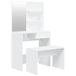 vidaXL Ensemble de coiffeuse Blanc 74,5x40x141 cm