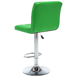 Acheter vidaXL Tabourets de bar lot de 2 vert similicuir